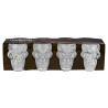 Set 4 Verres À Shot En Plastique Tête De Mort 50 Ml