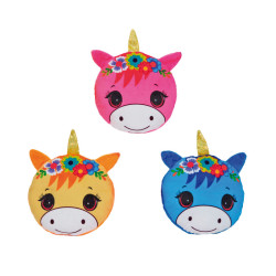 Tête de licorne peluche