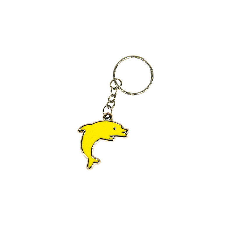 Carte de 12 porte-clés dauphins fluos, 5,5 cm