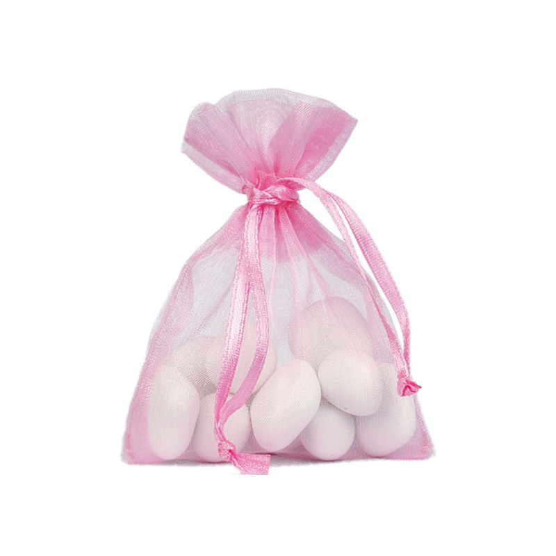 Sacs organza rose vif
