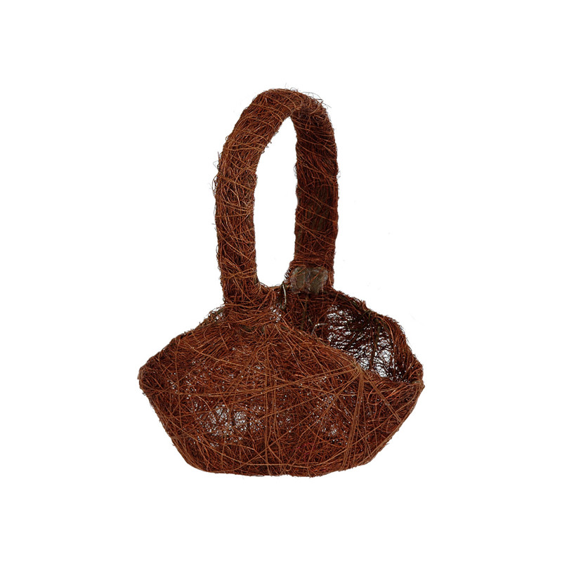 Panier sisal chocolat 13x9x22cm