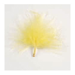 Sachet de 20 plumes de décoration jaune