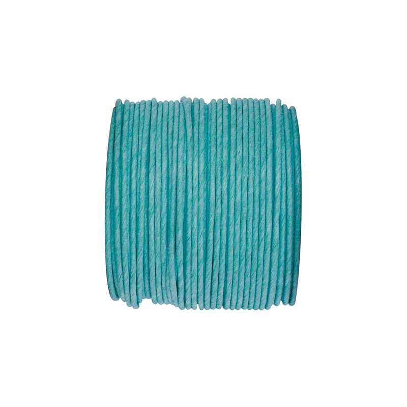 Bobine 20m corde laitonnée 2mm turquoise