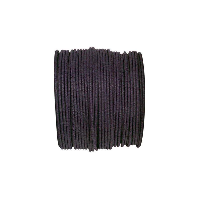 Bobine 20m corde laitonnée 2mm noir