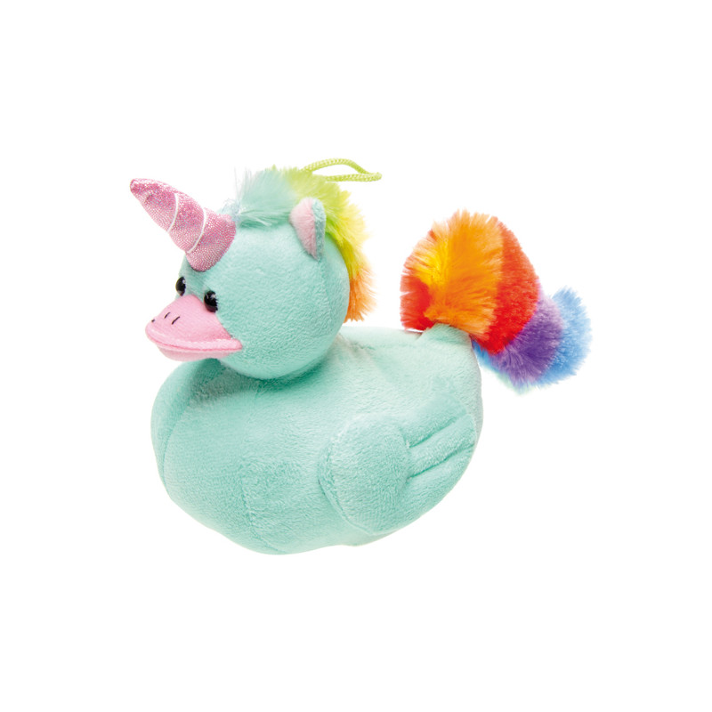 Canard licorne en peluche