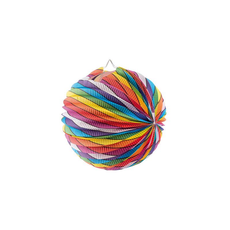 Lampion bariolé boule 22 cm