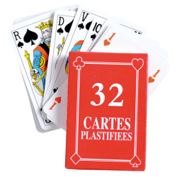 Jeu de 32 cartes plastifiées