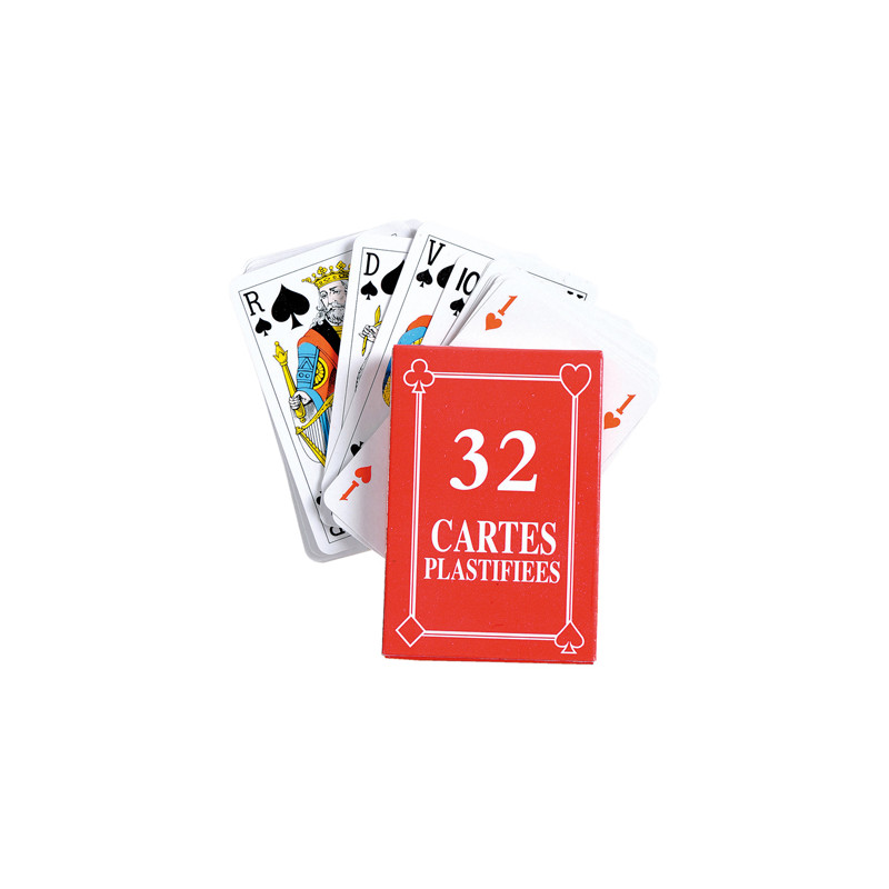 Jeu de 32 cartes plastifiées