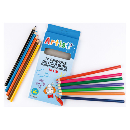 Faber-Castell Grippy - lot de 16 crayons de couleur jumbo + taille Faber-Castell Grippy - lot de 16 crayons de couleur jumbo + taille