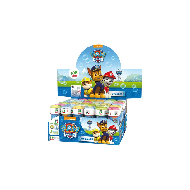 36 tubes de bulles de savon Pat patrouille