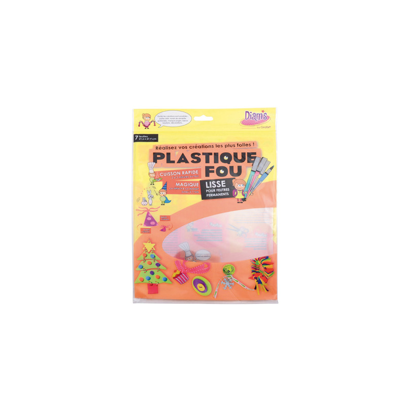 7 feuilles plastique fou cristal