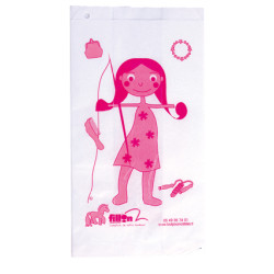 100 sachets en papier fille, 20 cm