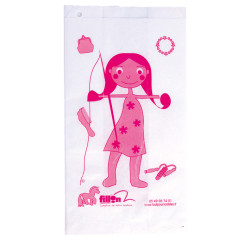 100 sachets en papier fille, 27 cm