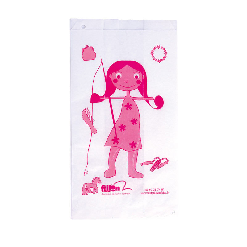 100 sachets en papier fille, 27 cm