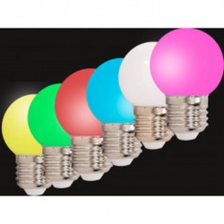 6 ampoules LED couleurs