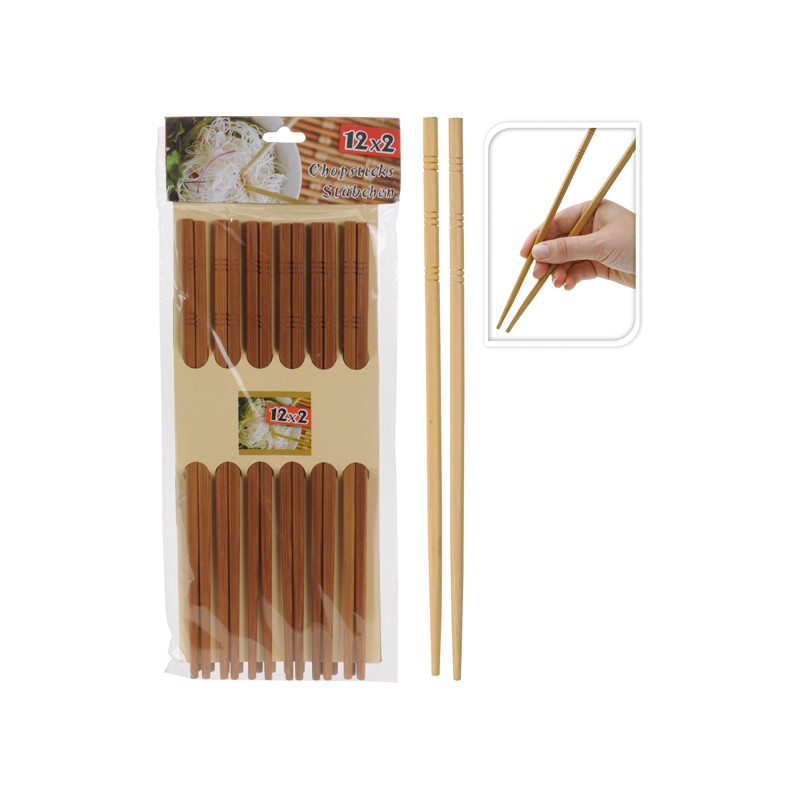 12 baguettes en bambou