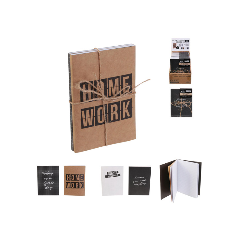 12 sets de 2 carnets de notes