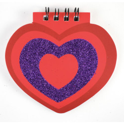 Carnet coeur strass