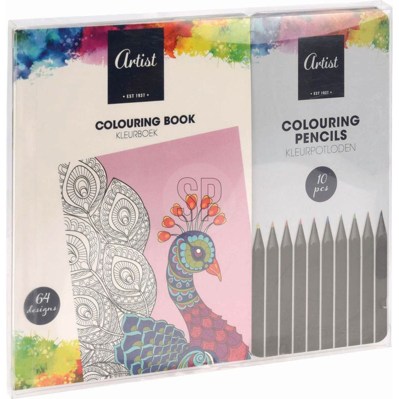 Livre de coloriage + crayons