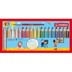 18 crayons de bois + taille crayon