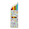 6 crayons de couleurs licorne