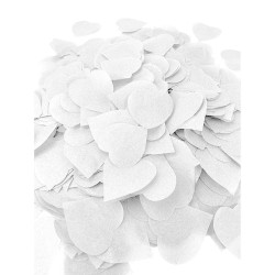 Confettis coeurs blanc 80g