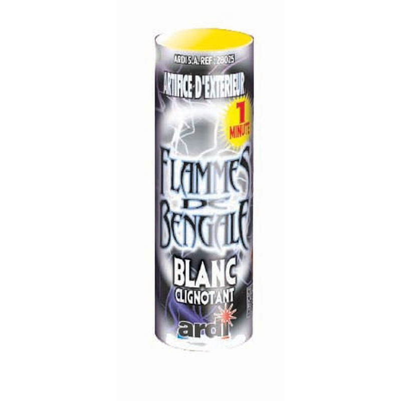 Flamme de bengale blanc