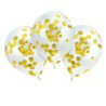 3 Ballons confettis or