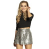 Mini jupe Sequins argent M