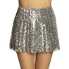 Mini jupe Sequins argent M