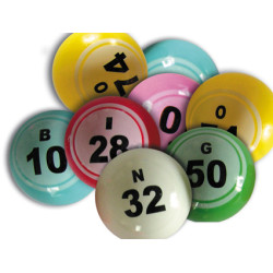 90 balles loto numérotées 38 mm