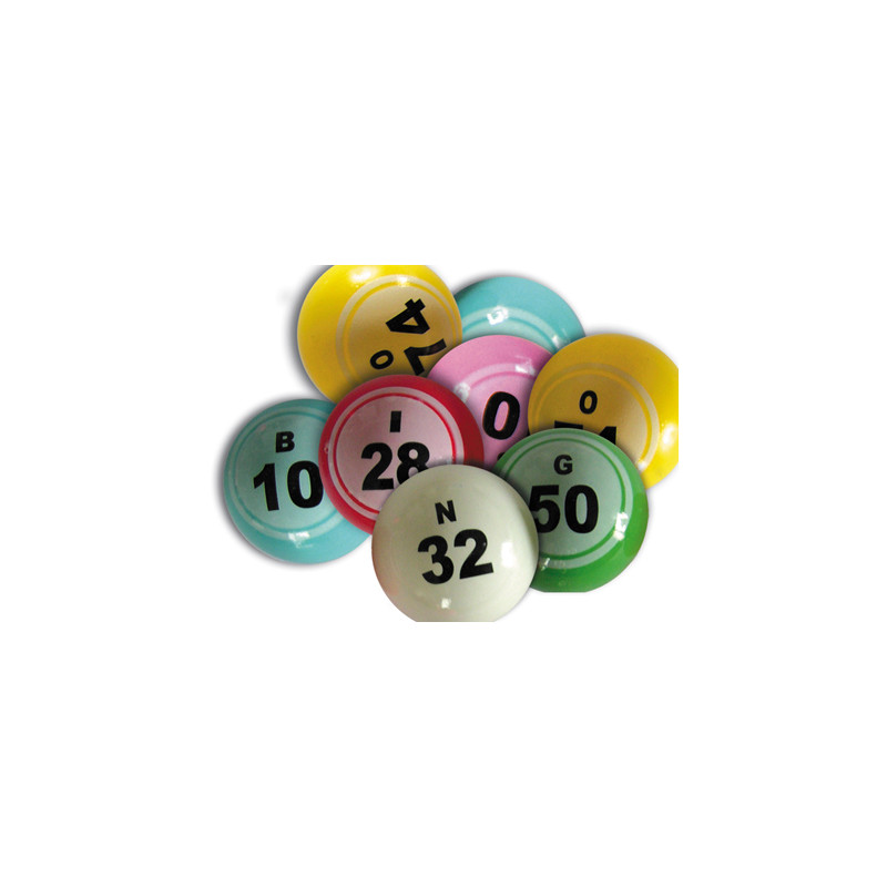 90 balles loto numérotées 38 mm