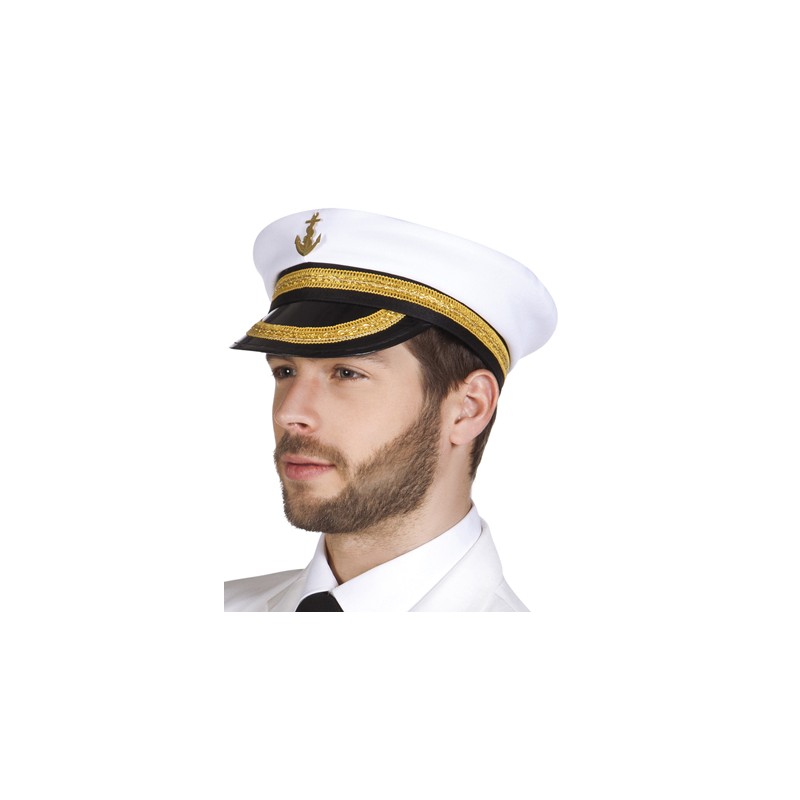 Casquette de capitaine de marine en tissu