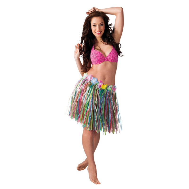 Jupe hawaïenne multicolore