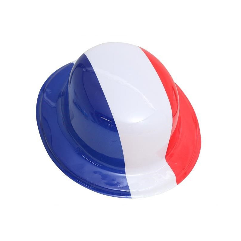 Chapeau plastique tricolore