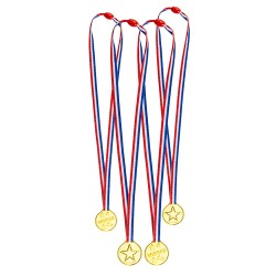 4 médailles plastiques