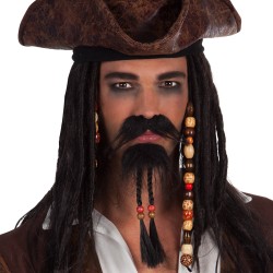 Set Pirate moustache et...