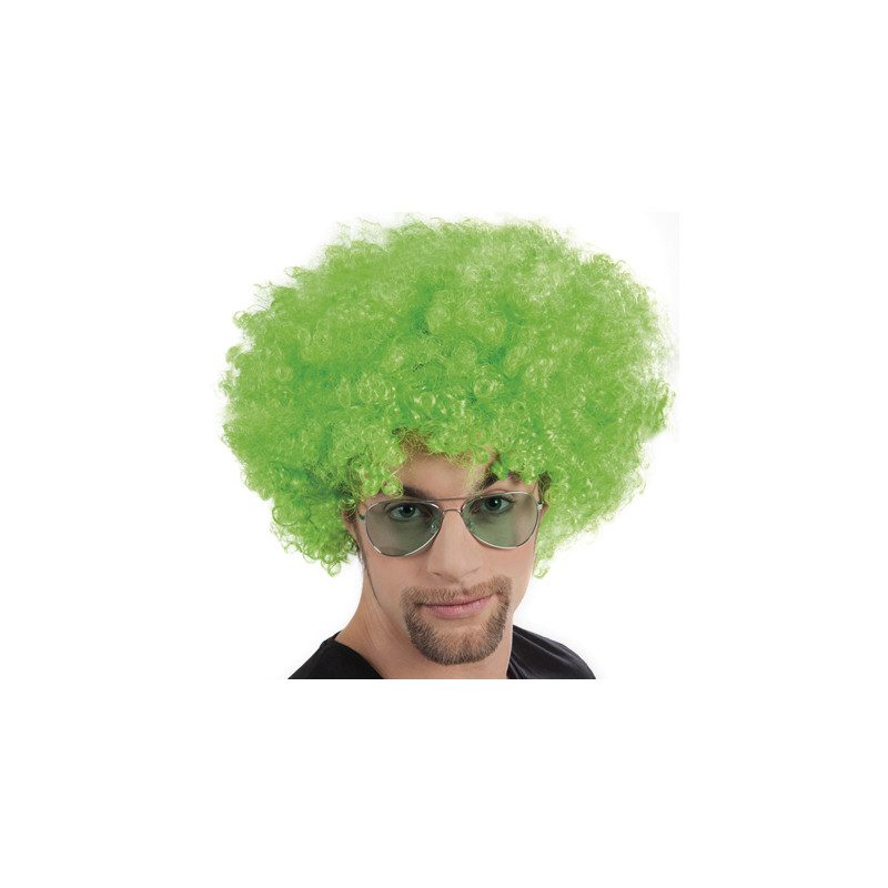 Perruque afro verte