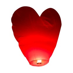 Lanterne volante Coeur Rouge