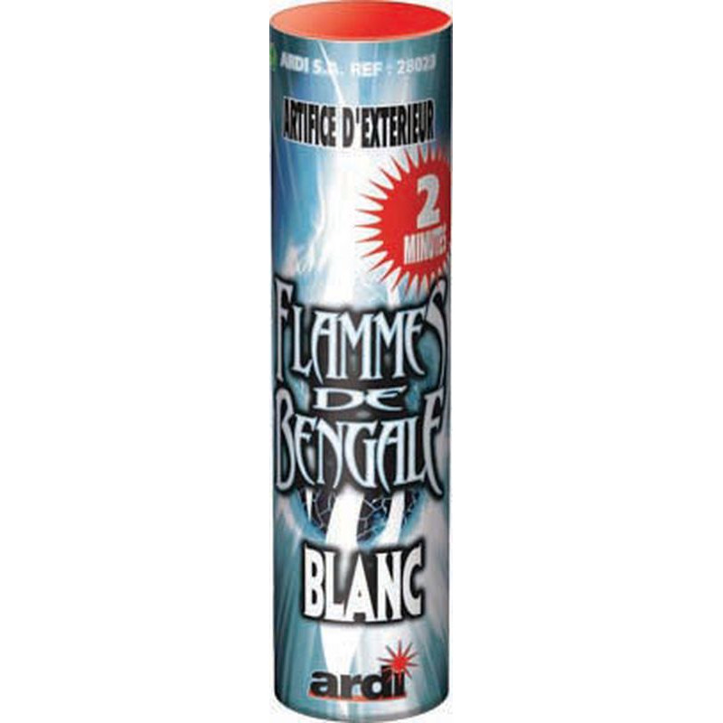 Flamme de bengale blanc