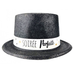 Chapeau pailleté noir