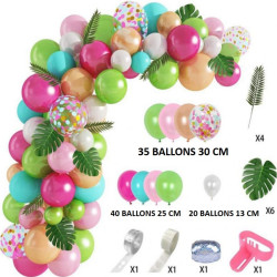 Arche kit 95 ballons EXOTIQUE avec accessoires