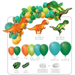Kit 50 ballons DINOSAURE avec accessoires