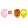 100 ballons personnalisés multicolores