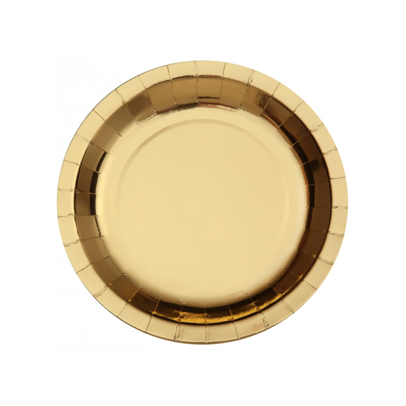 Assiettes brillantes or