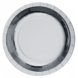 Assiettes Brillantes Argent