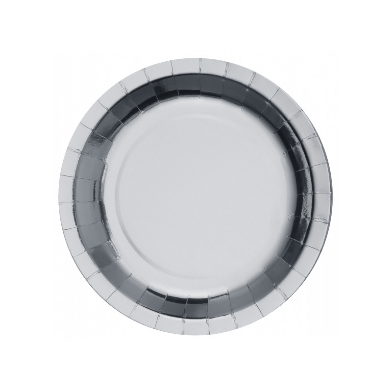 Assiettes Brillantes Argent