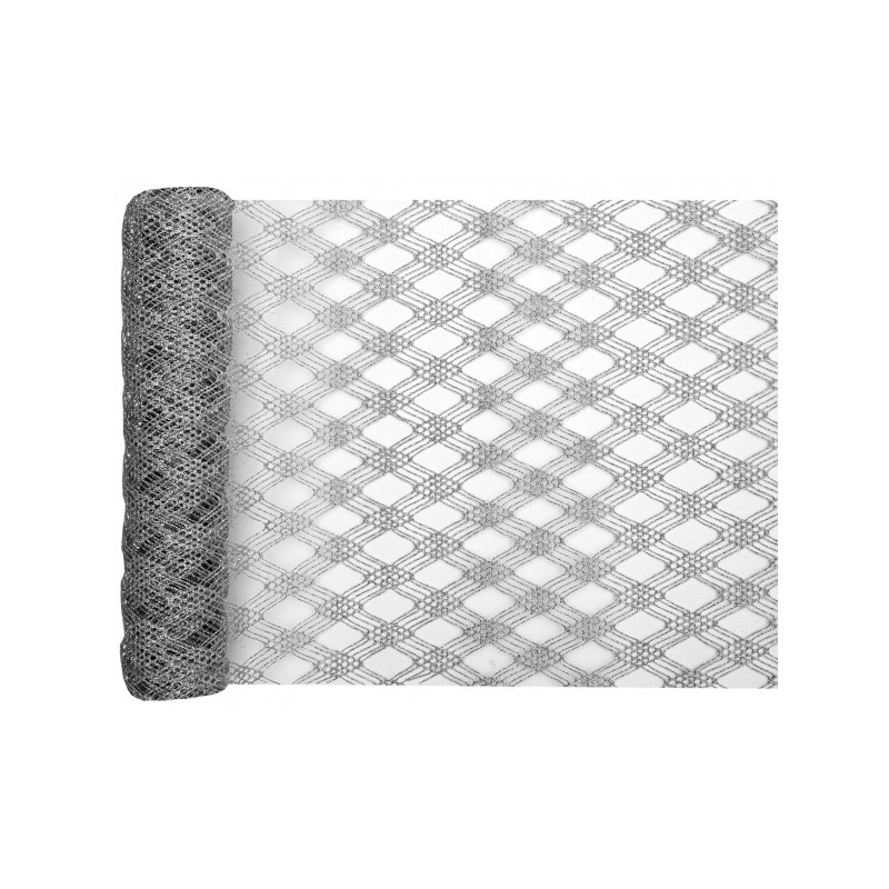 Chemin de table lurex argent