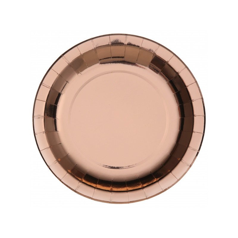 Assiettes brillantes rose gold