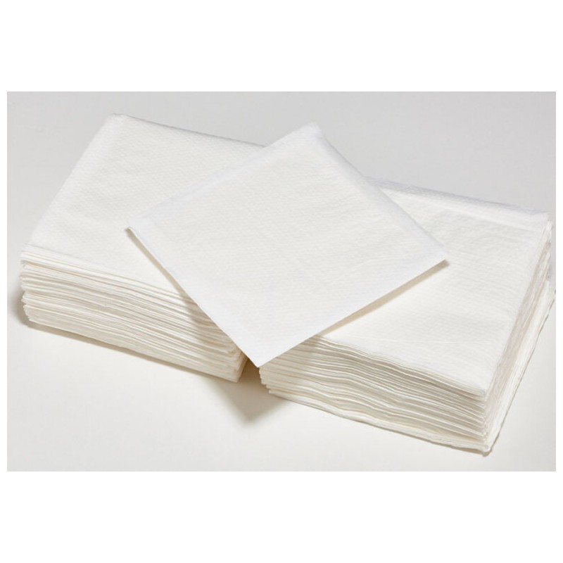 200 serviettes unies, blanc, 1 pli